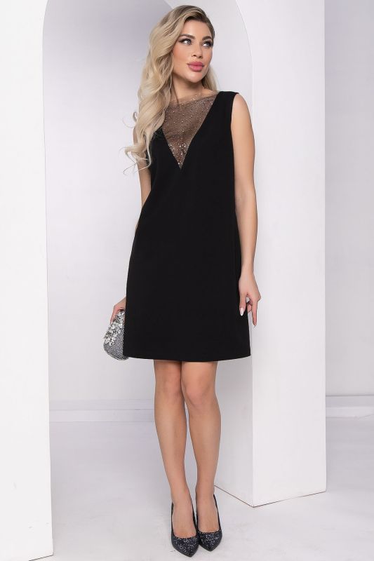 Dress "Donna" (black) NEW P8100