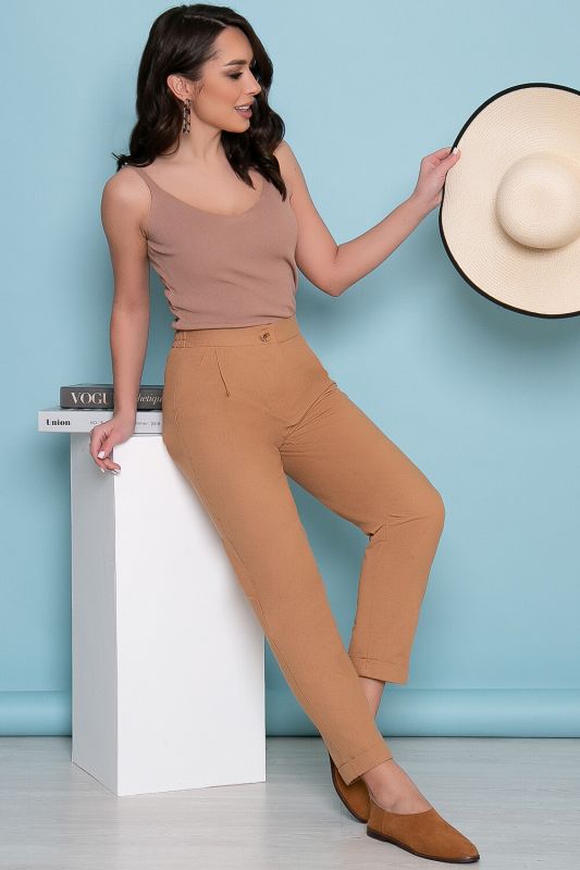 Trousers "Fashionable Voyage" (beige) B3311