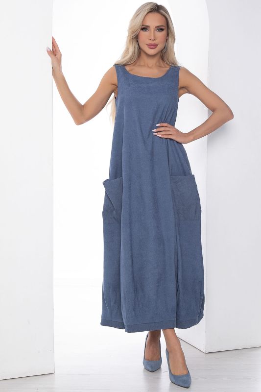 Sundress In boho style (blue) P10097