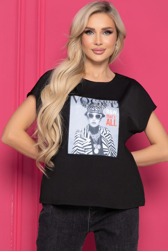 T-shirt "Vogue" (black) B8522