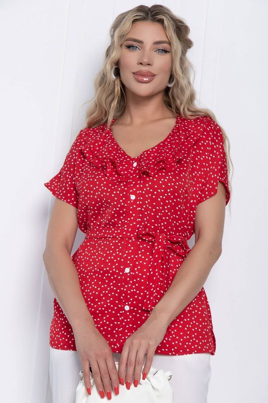 Blouse Breath of Summer (red) B11014