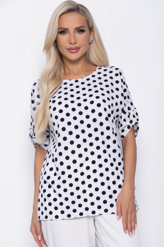 Blouse Inspiration (white polka dots) B10958