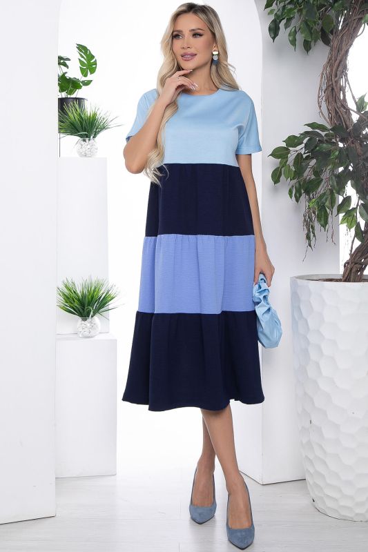 Dress Ease of choice (blue) P10029