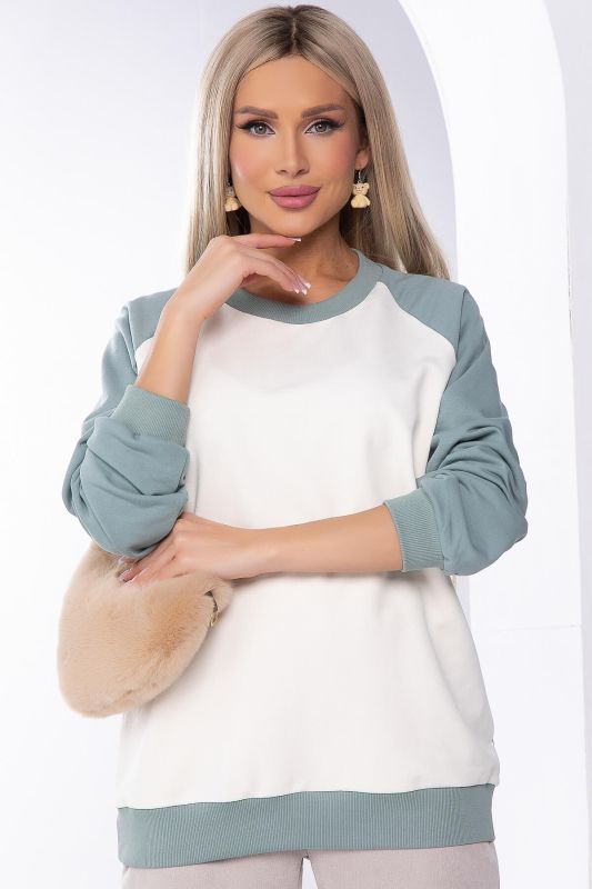 Every Day Sweatshirt (Ivory/Dusty Mint) B8208