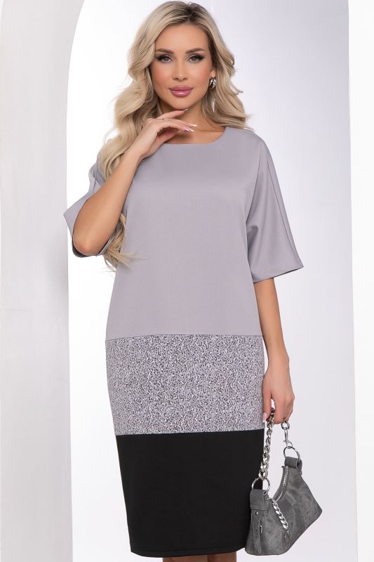 Dress "Kayla" (gray-black) P8389