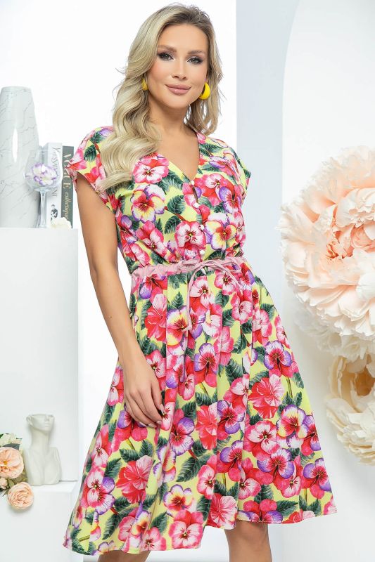 Dress "Leda" (flowers) P5616