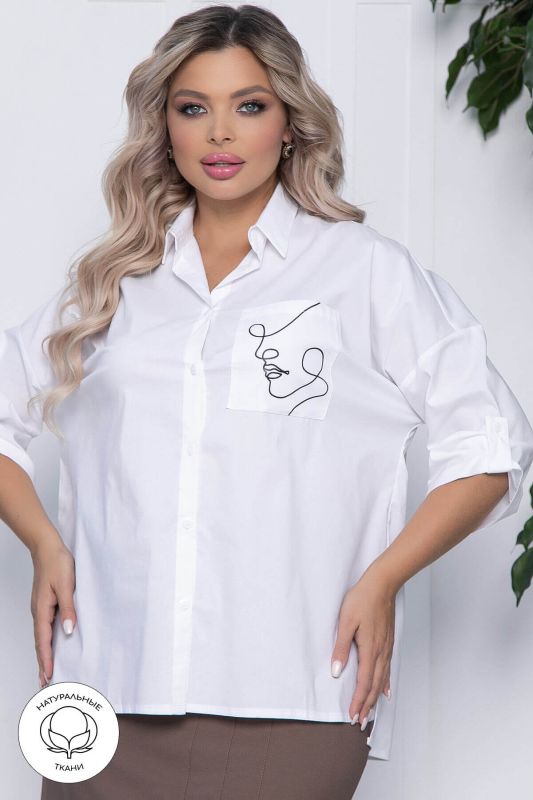 Shirt Nezabudka (white) B10856