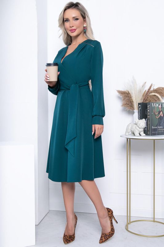 Dress "Leora" (emerald) P7184