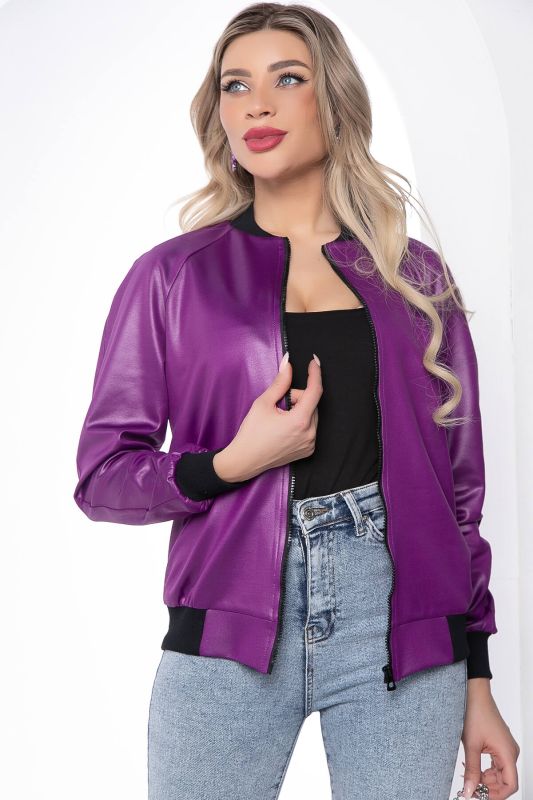 Bomber with zipper (violet) B8801