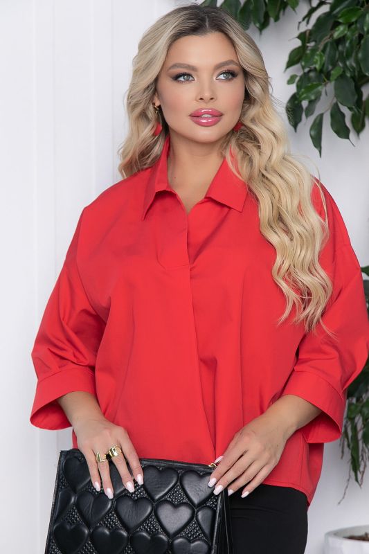 Oversized blouse (red) B10397