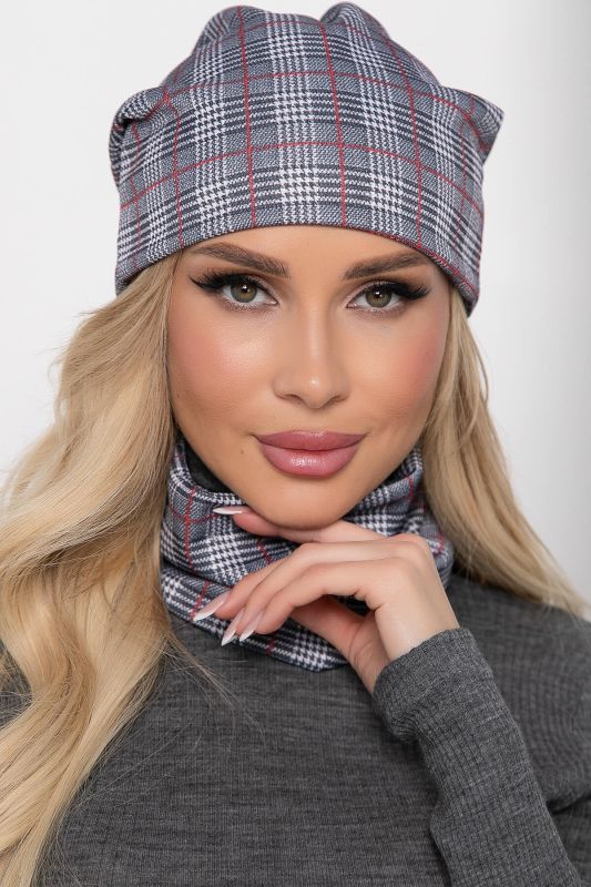 Set of hat and snood (cage) ShS18