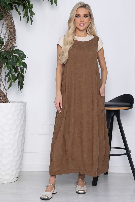 Sundress In boho style (brown) P10628