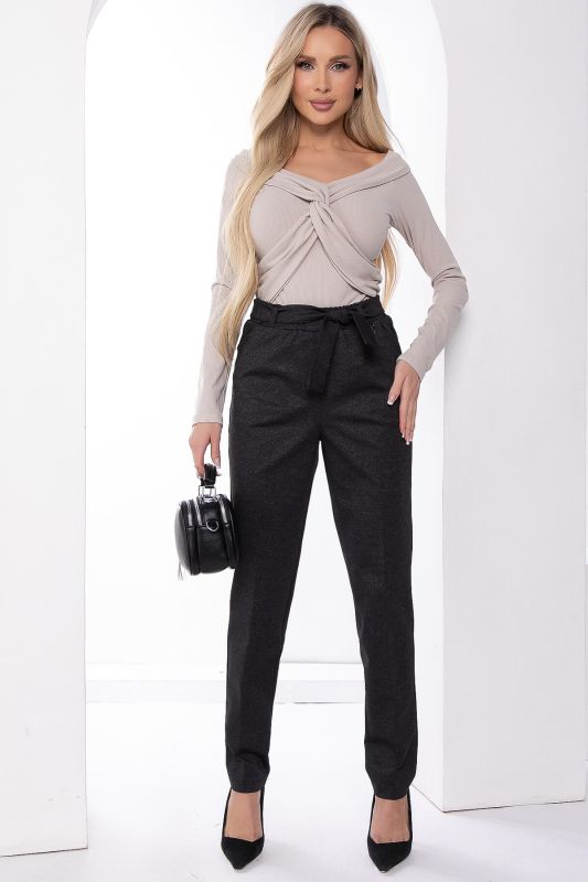 Trousers "Mirra" (black-gray) B8347