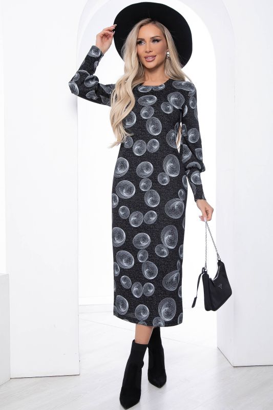 Dress "Aesthetics of taste" (black/print) P8900