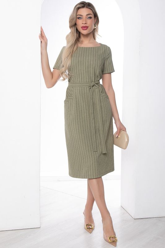 Dress "European chic" (olive) P8330